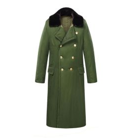 Retro Northeast Men's Winter Thick Long Trench Coat Jacket Military Coat