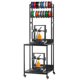VEVOR 3D Printer Filament Storage Rack 4-Tier 3D Printer Stand with Storage
