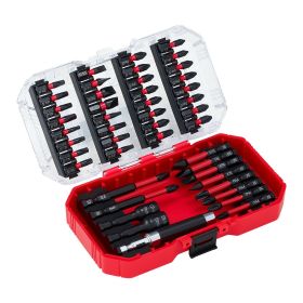 Screwdriver Bit Set 45-Piece Magnetic Bits Blackened Finish with Storage Case