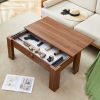 Multi-functional MDF Coffee Table with Password Lock, Suitable for Storing Firearms and Wine, with Dimensions of 39.3*21.6*16.6 Inches.