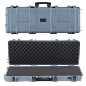 VEVOR Hard Rifle Case, Lockable Rifle Case with Pre-cut Foams, 42 in Movable Gun Storage with Wheels