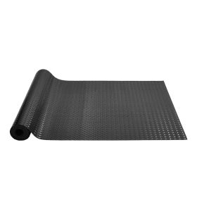 VEVOR Garage Floor Mats 2 Rolls 14.7 x 3.6 Ft Garage Mat 2.5mm Thickness Black Garage Flooring PVC Garage Mats for Under Car