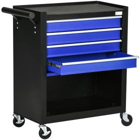 4-Drawer Tool Chest on Wheels, Rolling Tool Box and Storage Cabinet, Portable Tool Organizer