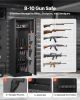 VEVOR 8-10 Gun Safe, Long Gun Cabinet for Rifles and Pistols, Quick Access Fireproof Rifle Safe with 3 Pistol Pockets and Adjustable Racks