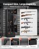 4 Gun Safe, Long Gun Cabinet for Rifles and Pistols, Quick Access Fireproof Rifle Safe with 2 Ammo Slots, 2 Pistol Pockets & 2 Adjustable Racks
