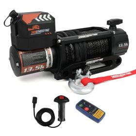 13500LBS Electric Winch 12V Synthetic Rope Sand Towing Truck Trailer Jeep 4WD
