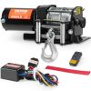 VEVOR Electric Winch ATV UTV 4000 lb Steel Cable IP55 Waterproof Remote Control