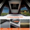 Explorer Pro Rooftop Tent Hard Shell with USB Outlet, Side Awning, Replaceable Netting Curtain&Luggage Racks for 4 Season Camping