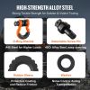 VEVOR 3/4" D-Ring Shackle, 2 Pack Alloy Steel Shackles 62832 lbs (28.5 Ton) Break Strength with 7/8" Screw Pin, Isolators & Washers