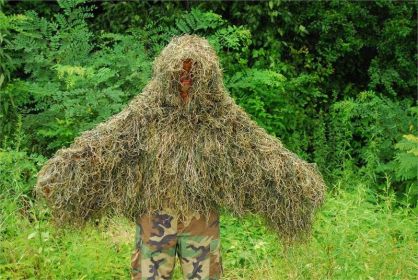 The "Tracker" Ghillie Poncho Synthetic thread version (Options: Mossy)