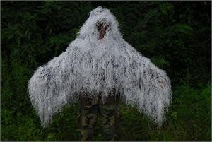 The "Tracker" Ghillie Poncho Synthetic thread version (Options: Woodland + Rifle wrap)