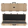 Hard Rifle Case, Lockable Rifle Case with Pre-cut Foams, 52 in Gun Storage with Wheels