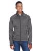 Men's Flux MÃ©lange Bonded Fleece Jacket - CARBON/ OLY RED - S