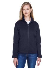 Ladies' Bristol Full-Zip Sweater Fleece Jacket - GREY HEATHER - XS (Color: Navy, size: M)