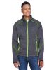 Men's Flux MÃ©lange Bonded Fleece Jacket - CARBON/ OLY RED - S