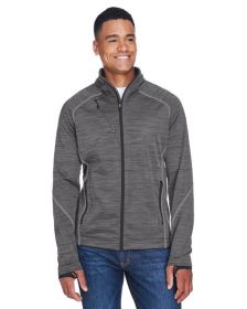 Men's Flux MÃ©lange Bonded Fleece Jacket - CARBON/ OLY RED - S (Color: CARBON/ BLACK, size: 4XL)
