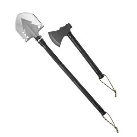 Folding Multitool Camping Survival Shovel for Outdoor Hiking (type: 16 in 1, Color: Black)