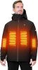Heated Jacket, Ski Jacket Coat, With 12V/16000mAh Battery Pack, 5 Areas Heating Thicken Men Winter Coat