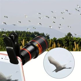 Mobile Phone Attachment Lens, Mobile Zoom Lens, Mobile Camera and Accessories, 8X, 12X, 20X, Smartphone and Tablet Long Focus Telephoto with Clip (Items: 20x lens)