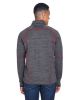 Men's Flux MÃ©lange Bonded Fleece Jacket - CARBON/ OLY RED - S