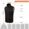 1Pc Heated Vest Men Women Heated Jacket with 23 Heating Zones 3 Heat Levels USB Powered Machine Washable for Winter Hiking Skiing Skating Outdoor Acti