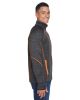 Men's Flux MÃ©lange Bonded Fleece Jacket - CARBON/ OLY RED - S