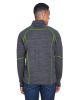 Men's Flux MÃ©lange Bonded Fleece Jacket - CARBON/ OLY RED - S