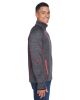 Men's Flux MÃ©lange Bonded Fleece Jacket - CARBON/ OLY RED - S