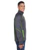Men's Flux MÃ©lange Bonded Fleece Jacket - CARBON/ OLY RED - S