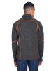 Men's Flux MÃ©lange Bonded Fleece Jacket - CARBON/ OLY RED - S