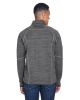 Men's Flux MÃ©lange Bonded Fleece Jacket - CARBON/ OLY RED - S